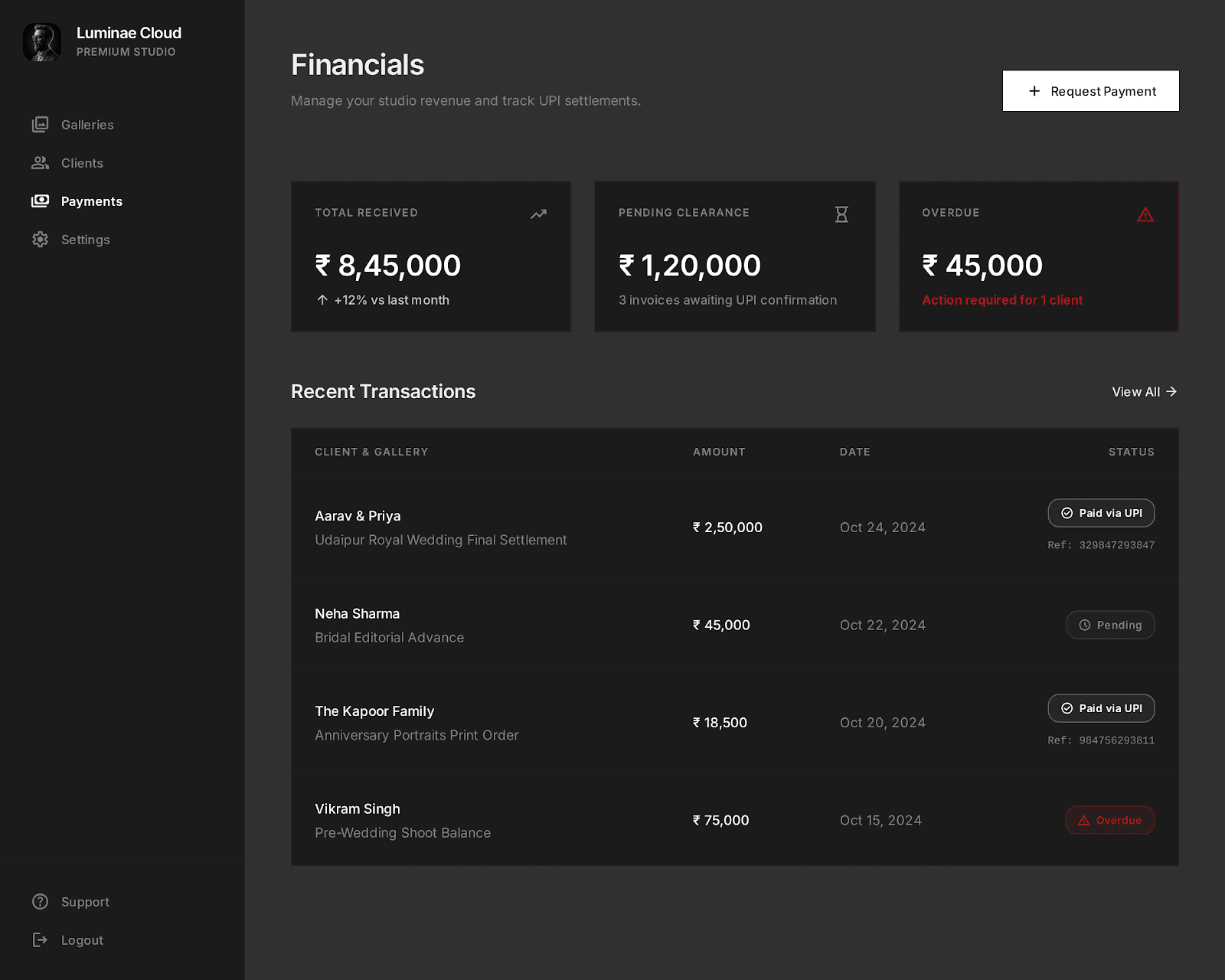 Integrated Payments & Invoicing